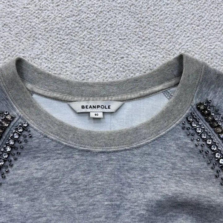 [BUNJANG] Beanpole Business Embellished Sweatshirt / 90 빈폴 비즈장식 맨투맨 티셔츠 0424E