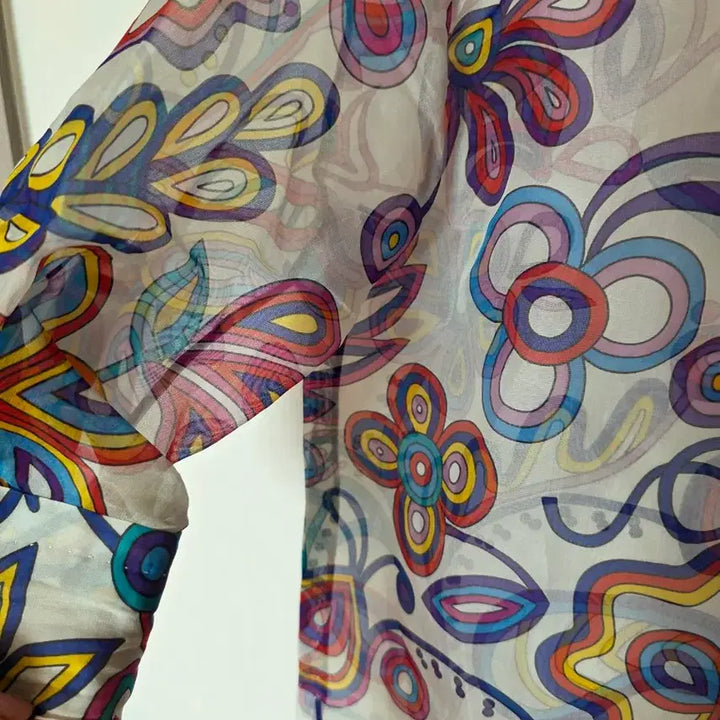 [BUNJANG] Louis Vuitton Floral Pattern Sheer Shirt / 루이비통 플라워 패턴 시스루 셔츠