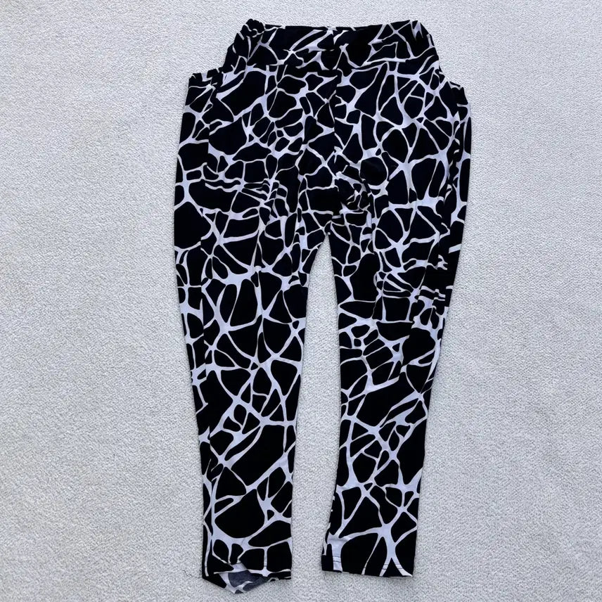 [BUNJANG] Vintage Giraffe Print Pants / 실측확인 빈티지 기린무늬 팬츠 0424E