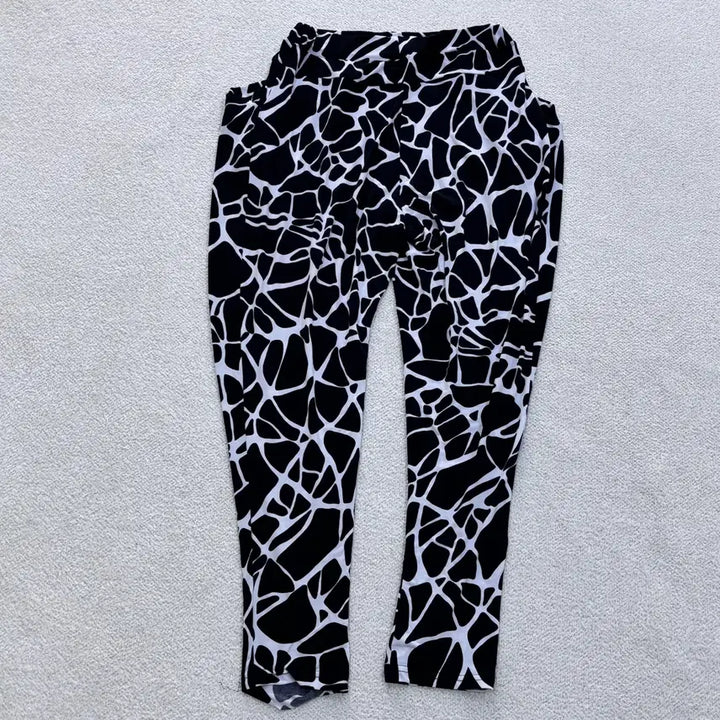 [BUNJANG] Vintage Giraffe Print Pants / 실측확인 빈티지 기린무늬 팬츠 0424E