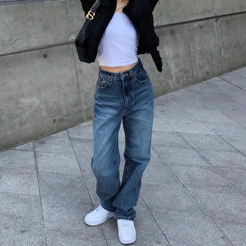 [SOLD OUT] 워싱 데님 일자핏 팬츠