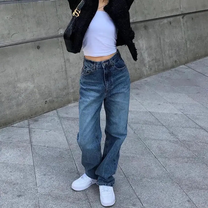 [SOLD OUT] 워싱 데님 일자핏 팬츠