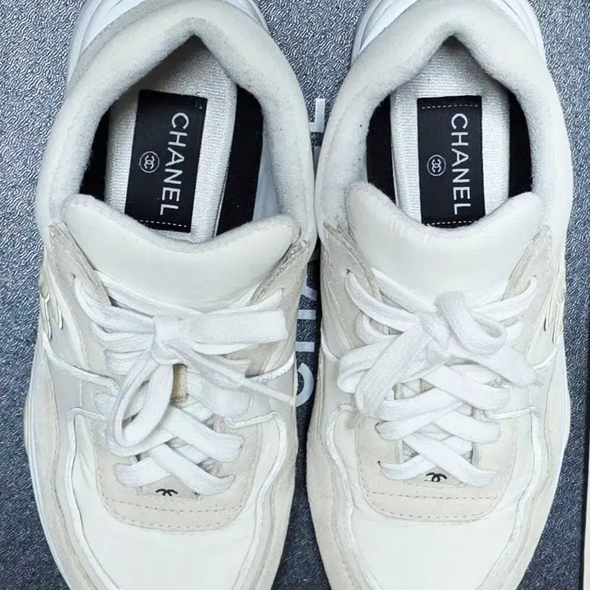 [BUNJANG] Chanel Sneakers Ivory 37 Shoes / 면세점 구입 샤넬 스니커즈 아이보리 운동화 37 정품