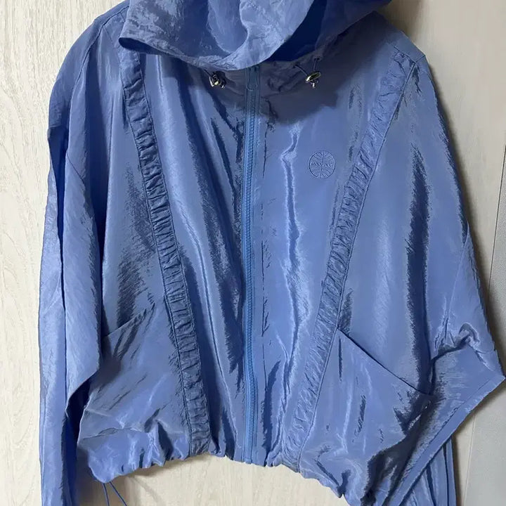 [BUNJANG] Blue Hooded Windbreaker Jacket / 블루종 후드 바람막이(새상품)