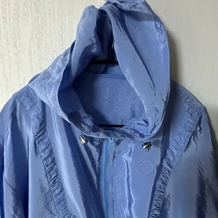 [BUNJANG] Blue Hooded Windbreaker Jacket / 블루종 후드 바람막이(새상품)