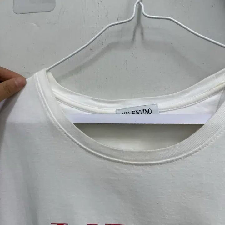 [BUNJANG] Valentino VLTN Logo Print T-Shirt White / 발렌티노 VLTN 로고 프린트 티셔츠 화이트