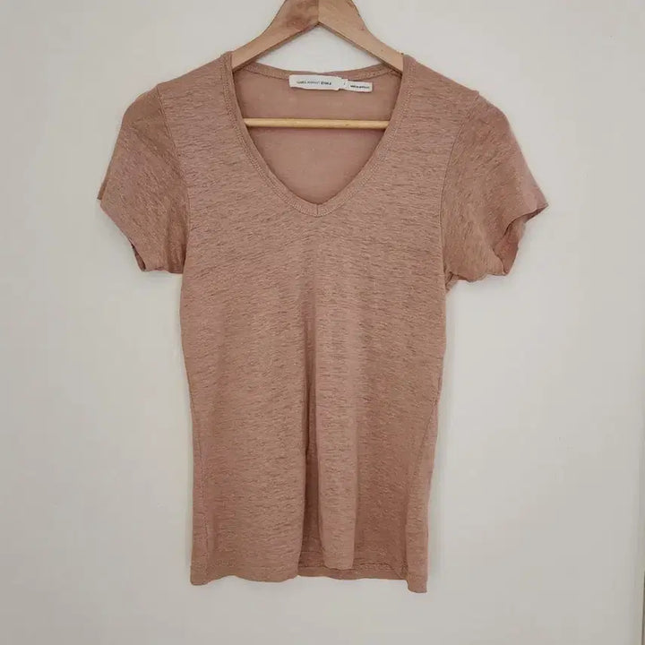 [SOLD OUT] 상태좋음(정품)이자벨마랑 에뚜왈 브이넥 린넨반팔티셔츠 (36)