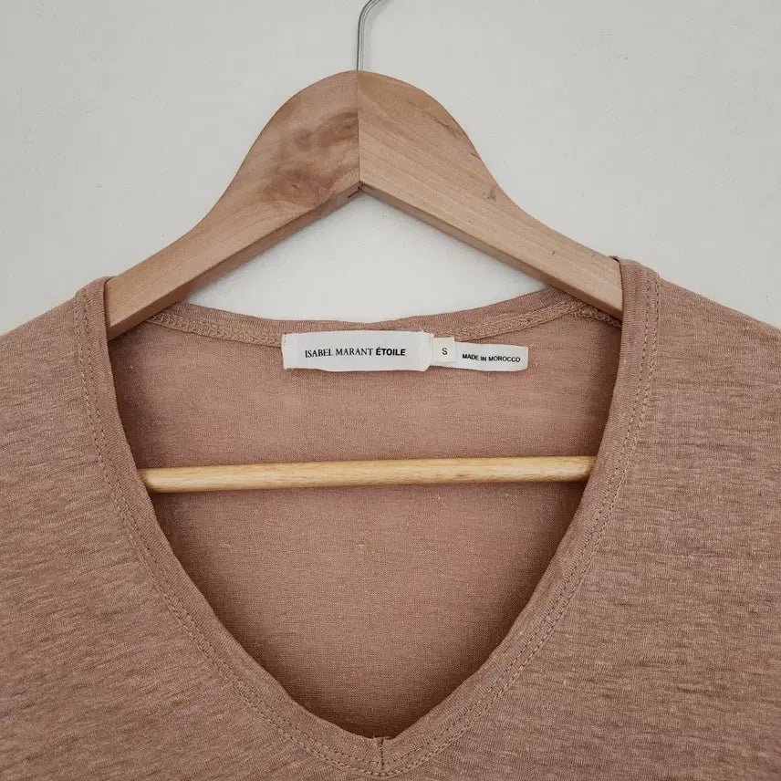 [SOLD OUT] 상태좋음(정품)이자벨마랑 에뚜왈 브이넥 린넨반팔티셔츠 (36)