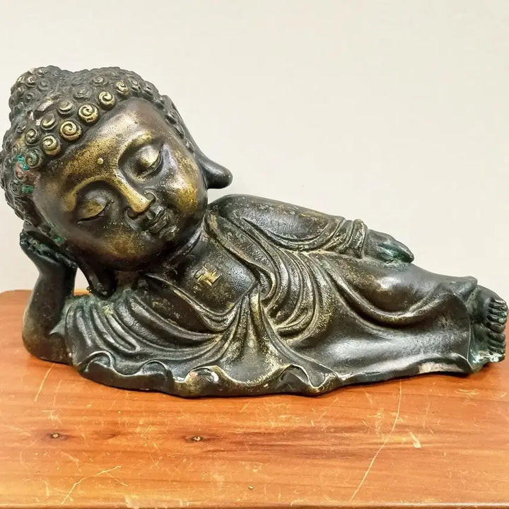[BUNJANG] Brass Reclining Buddha Statue / 오래된 동 와불상