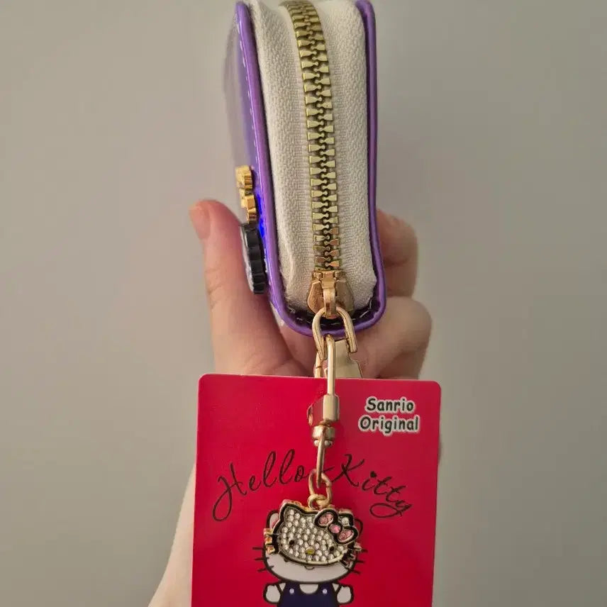 [BUNJANG] Hello Kitty Purple Hologram Bifold Wallet / 헬로키티 퍼플 홀로그램 반지갑