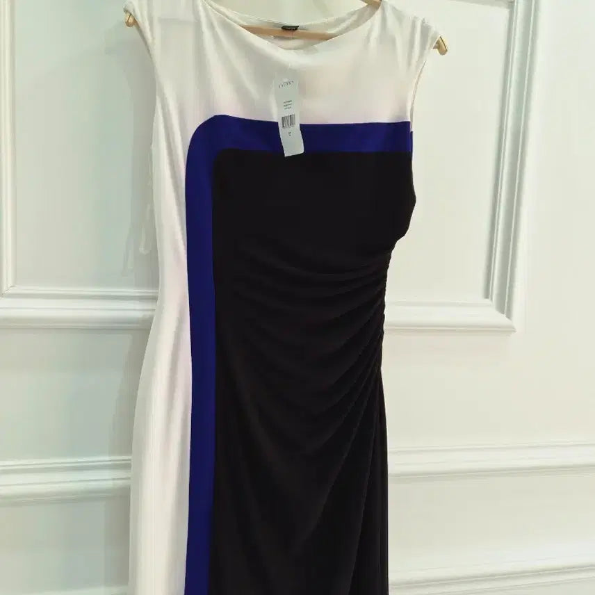 [BUNJANG] Polo Ralph Lauren Colorblock Sheath Dress / 폴로 랄프로렌 블랙/화이트 배색 원피스