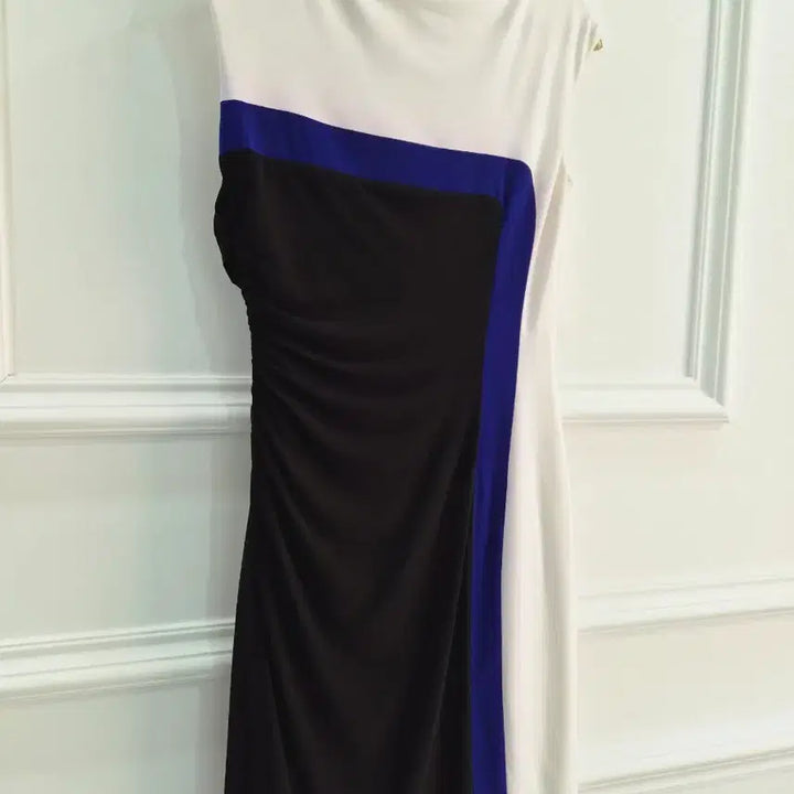 [BUNJANG] Polo Ralph Lauren Colorblock Sheath Dress / 폴로 랄프로렌 블랙/화이트 배색 원피스