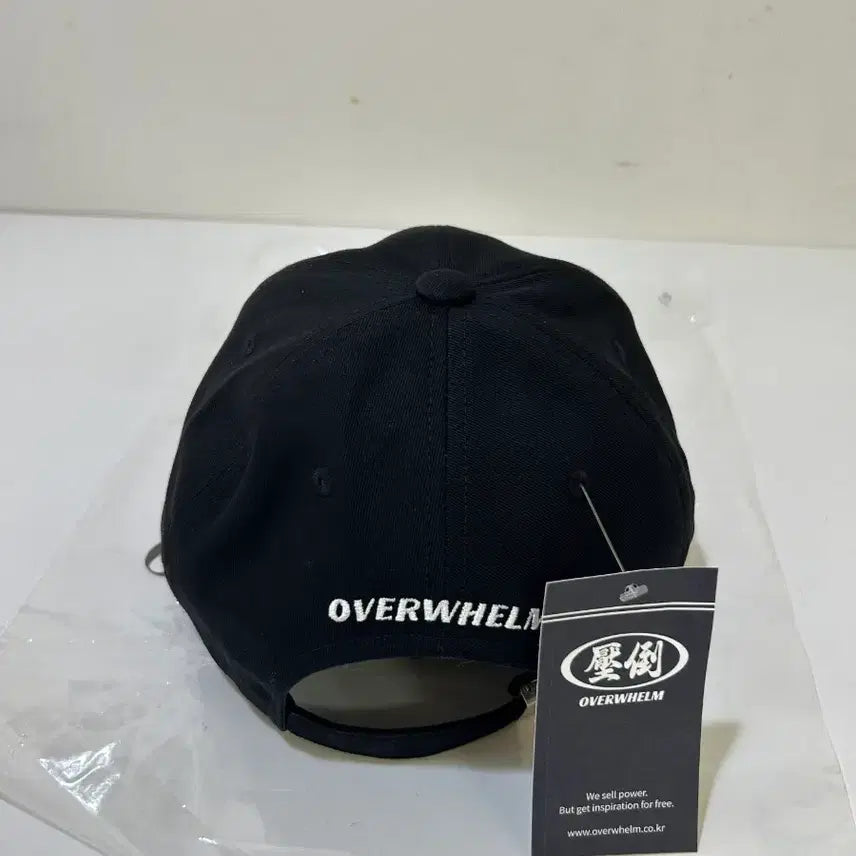 [BUNJANG] OVERWHELM Black Ball Cap Hat - New / OVERWHELM 블랙 볼캡 모자 압도 새상품