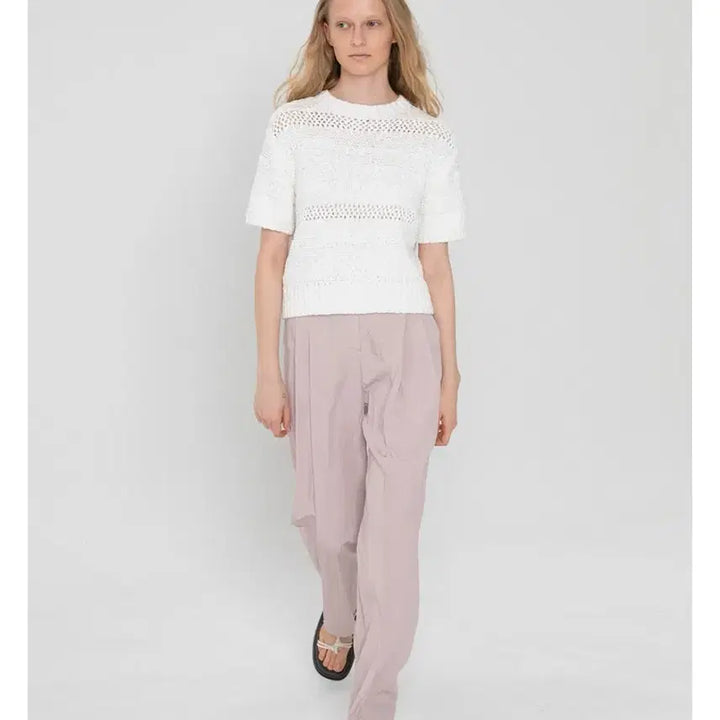 [BUNJANG] LEBA Pintuck Nylon Pants (Pink, Size S) / 르바 핀턱 나일론 팬츠