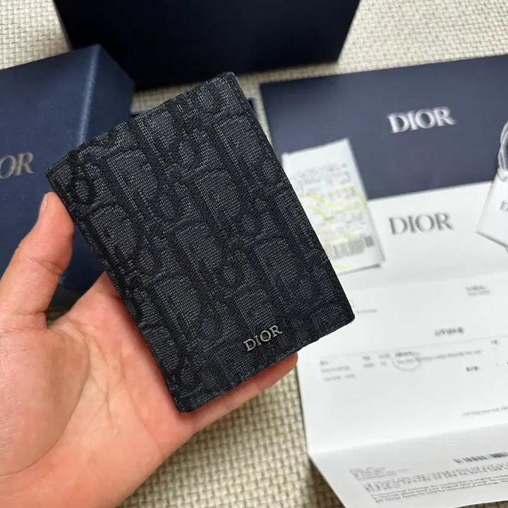 [BUNJANG] Dior Oblique Organizer Card Holder / [OS/백화점판] 25ss 디올 오블리크 오거나이저 블랙 풀구성