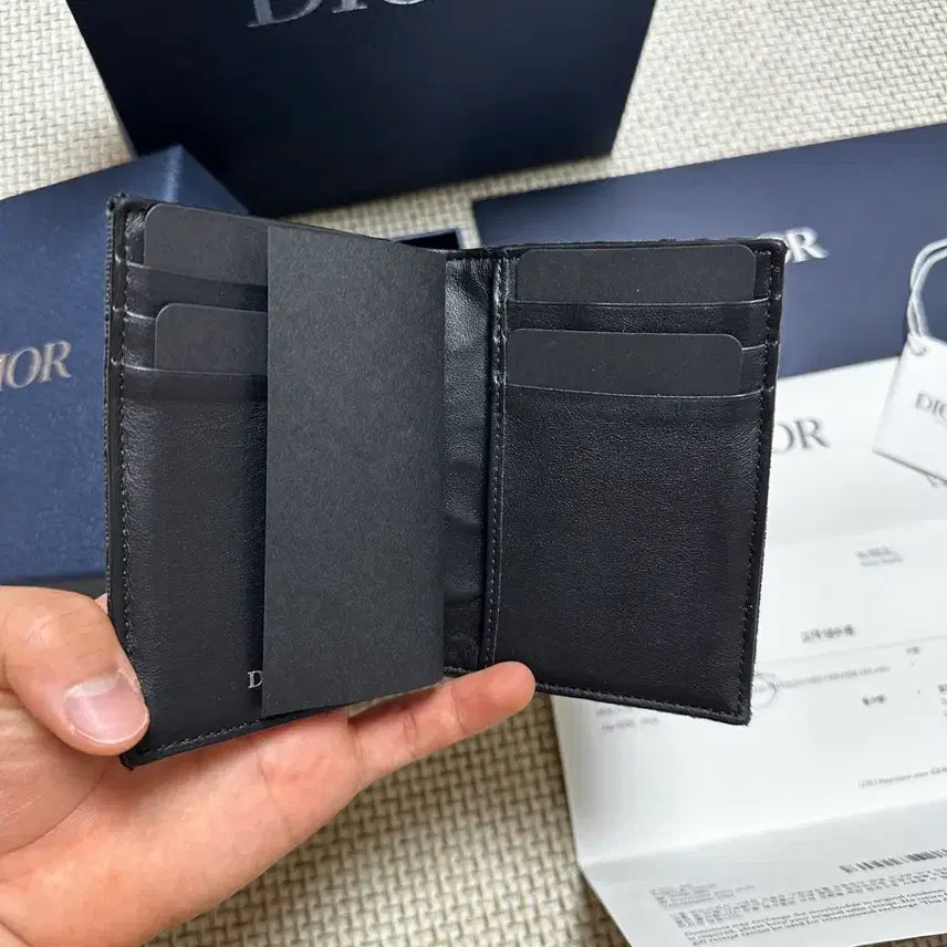 [BUNJANG] Dior Oblique Organizer Card Holder / [OS/백화점판] 25ss 디올 오블리크 오거나이저 블랙 풀구성