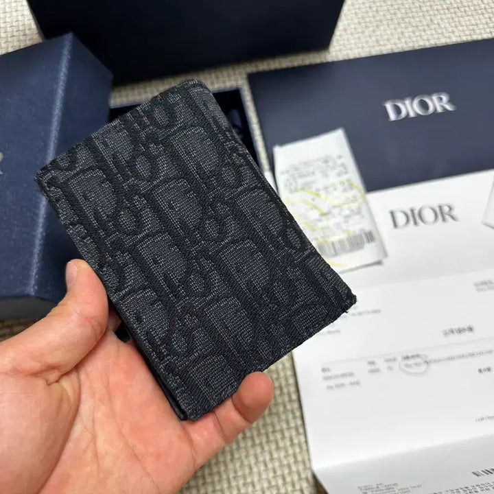 [BUNJANG] Dior Oblique Organizer Card Holder / [OS/백화점판] 25ss 디올 오블리크 오거나이저 블랙 풀구성