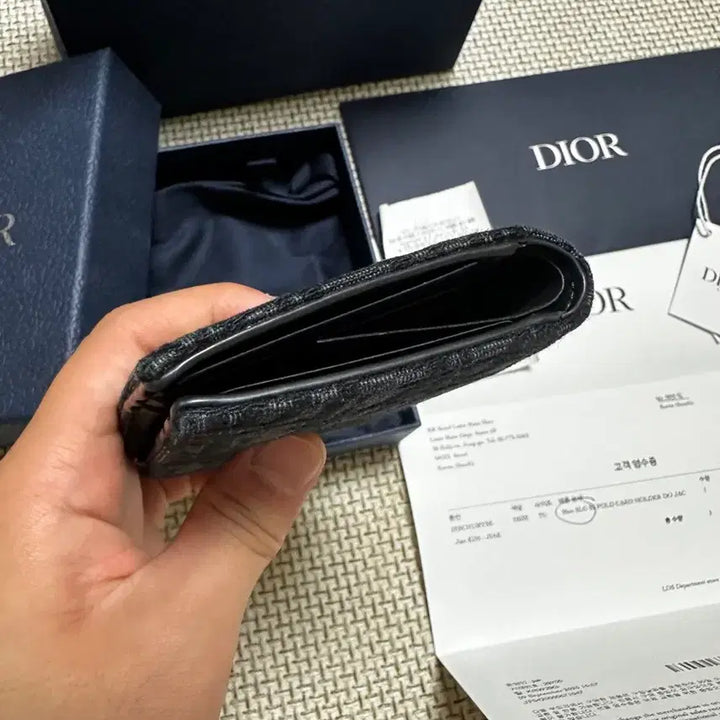 [BUNJANG] Dior Oblique Organizer Card Holder / [OS/백화점판] 25ss 디올 오블리크 오거나이저 블랙 풀구성