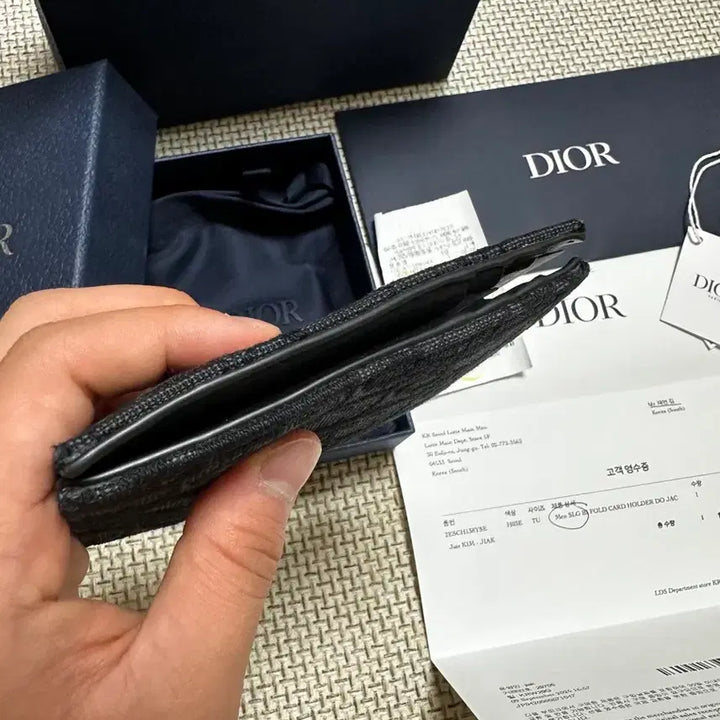 [BUNJANG] Dior Oblique Organizer Card Holder / [OS/백화점판] 25ss 디올 오블리크 오거나이저 블랙 풀구성
