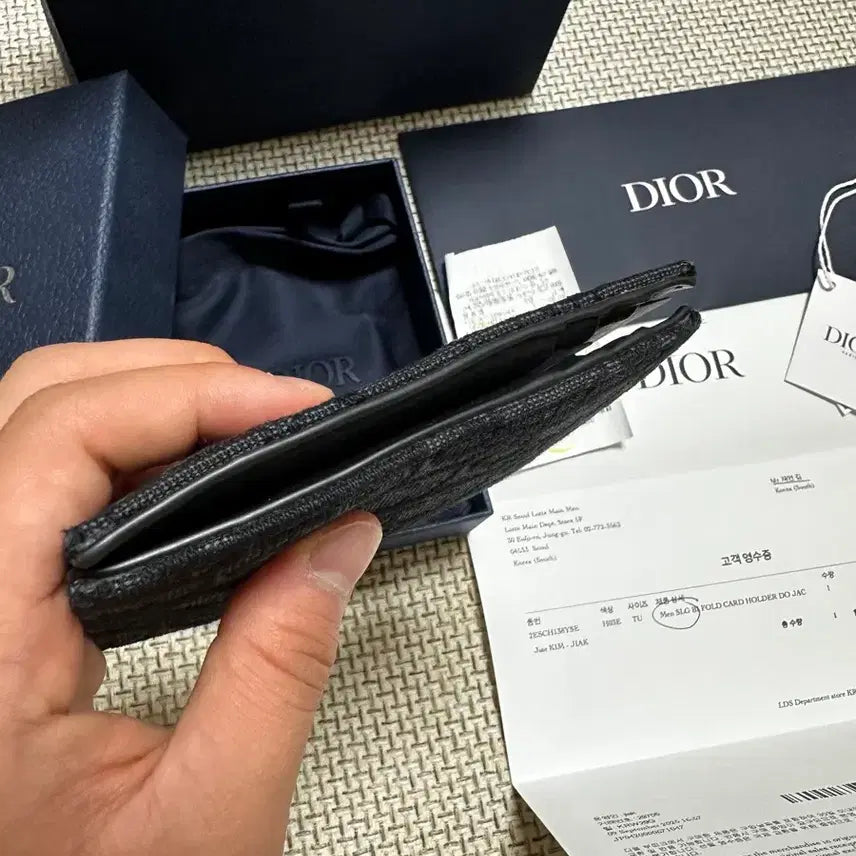 [BUNJANG] Dior Oblique Organizer Card Holder / [OS/백화점판] 25ss 디올 오블리크 오거나이저 블랙 풀구성