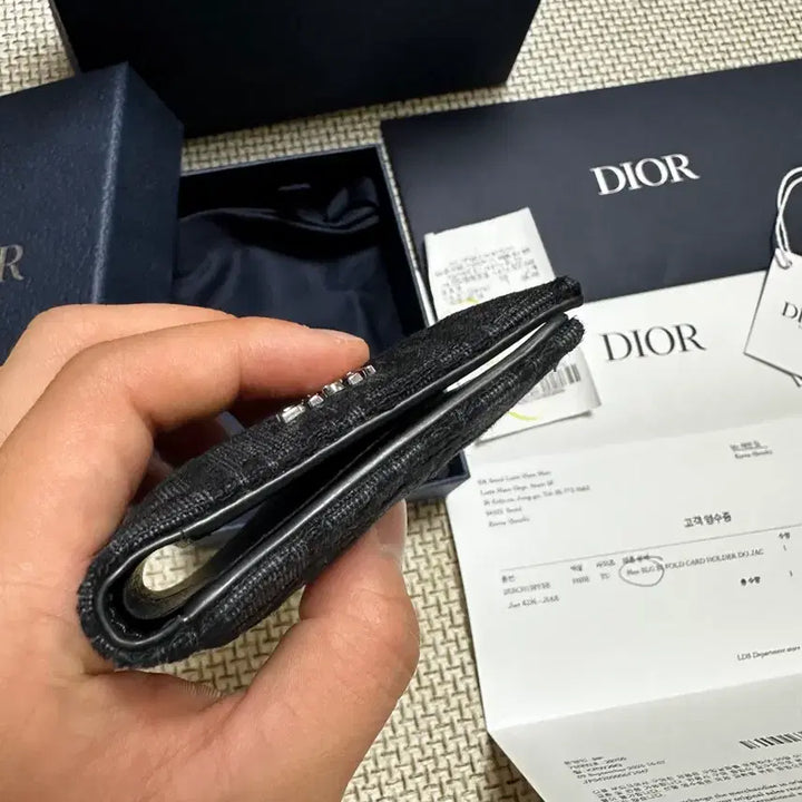 [BUNJANG] Dior Oblique Organizer Card Holder / [OS/백화점판] 25ss 디올 오블리크 오거나이저 블랙 풀구성