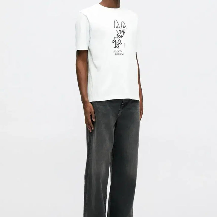 [BUNJANG] Maison Kitsuné Party Fox White Short Sleeve T-Shirt XL / 한점특가*메종키츠네 파티폭스 화이트 반팔 티셔츠 XL 새상품