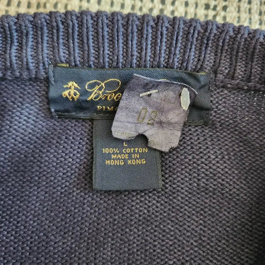 [BUNJANG] Brooks Brothers Vintage Cotton V-Neck Sweater / 90s 빈티지 Brooks Brothers 브룩스브라더스 코튼 브이넥