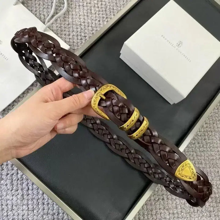 [SOLD OUT] 브루넬로 쿠치넬리 수공예 벨트 100 폭 3.0cm 남녀 공용