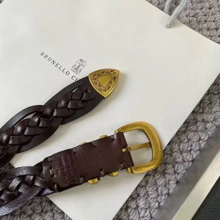 [SOLD OUT] 브루넬로 쿠치넬리 수공예 벨트 100 폭 3.0cm 남녀 공용
