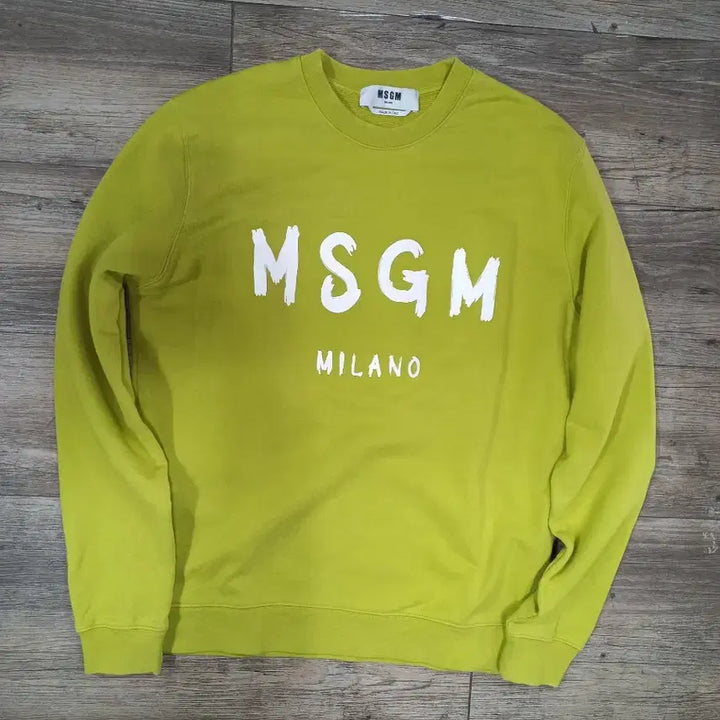 [BUNJANG] MSGM Milano Lime Green Sweatshirt / MSGM 밀라노 라임색 맨투맨 티셔츠