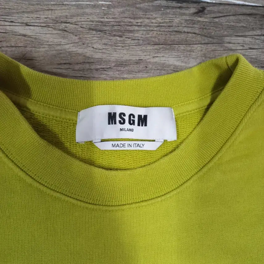 [BUNJANG] MSGM Milano Lime Green Sweatshirt / MSGM 밀라노 라임색 맨투맨 티셔츠