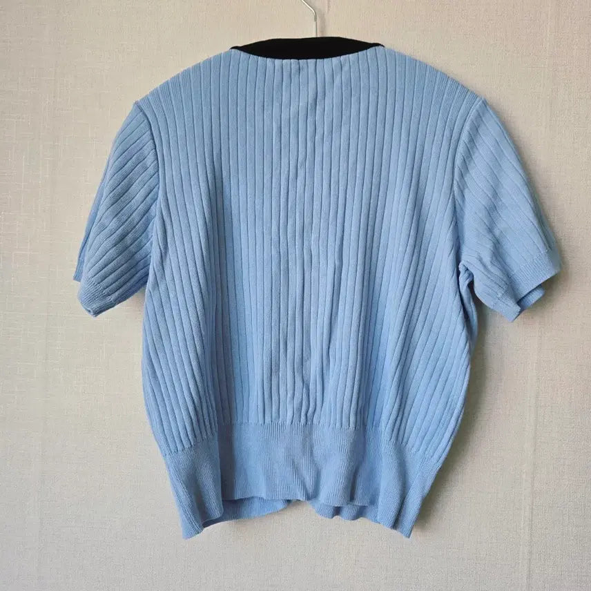 [BUNJANG] Pastel Blue Knit Cardigan / 파스텔블루 니트 가디건