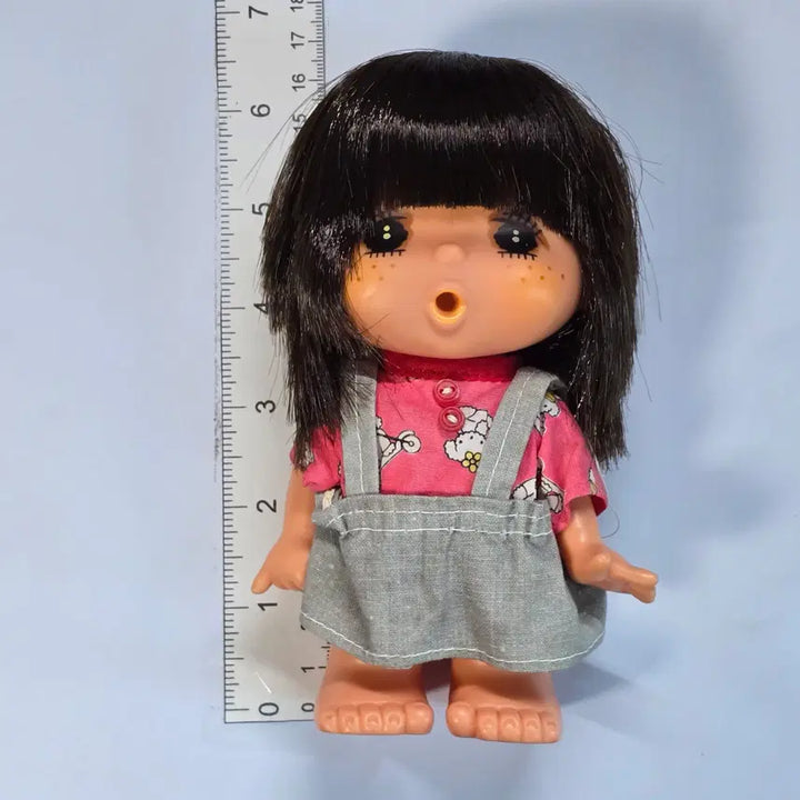 [BUNJANG] Sekiguchi Midori Vintage Japanese Doll Pink Dog Pattern Shirt / 세키구치 미도리 빈티지 일본 인형 핑크 강아지 패턴 셔츠