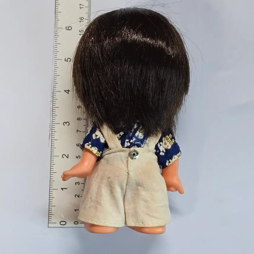[BUNJANG] Sekiguchi Midori Vintage Japanese Doll Blue Rabbit Pattern Shirt / 세키구치 미도리 빈티지 일본 인형 블루 토끼 패턴 셔츠