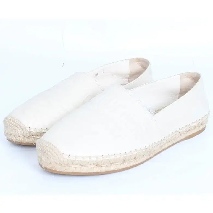 [BUNJANG] Dior Logo Leather Espadrille Slip-on Beige / [A급]디올 로고 레더 에스파듀 슬립온 베이지 38(250)