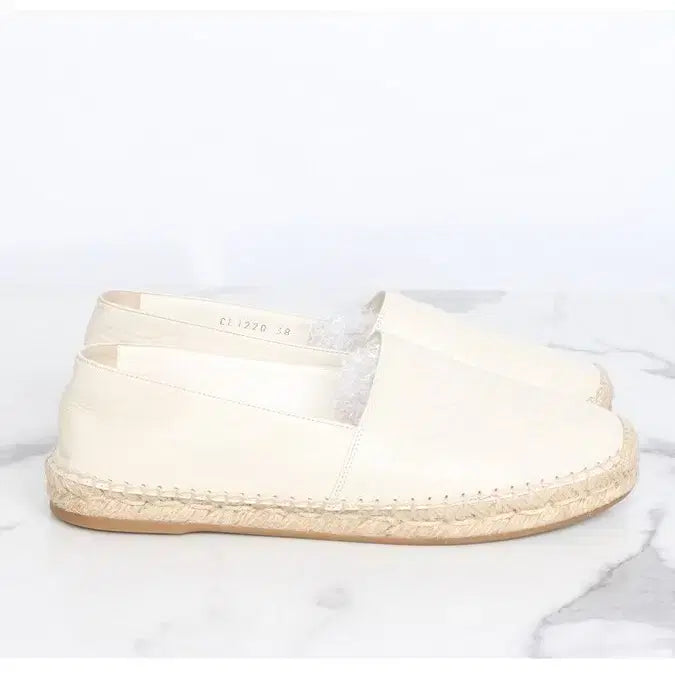 [BUNJANG] Dior Logo Leather Espadrille Slip-on Beige / [A급]디올 로고 레더 에스파듀 슬립온 베이지 38(250)