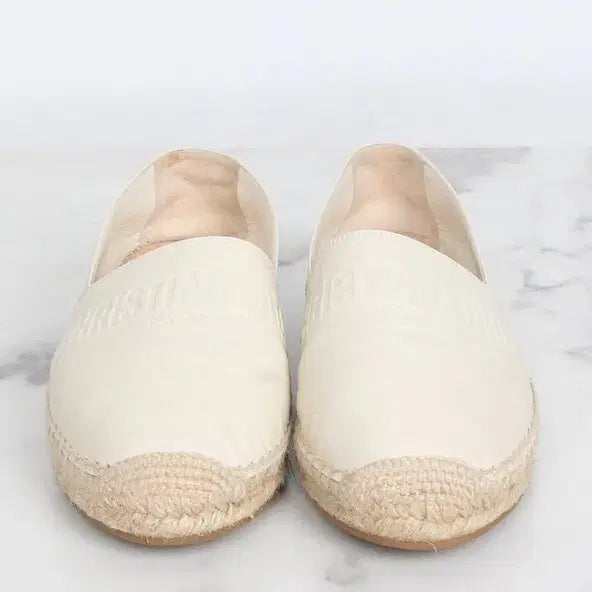 [BUNJANG] Dior Logo Leather Espadrille Slip-on Beige / [A급]디올 로고 레더 에스파듀 슬립온 베이지 38(250)