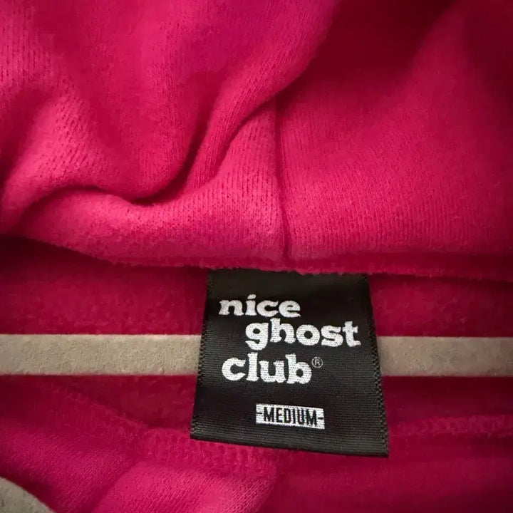 [BUNJANG] Nice Ghost Club Pink Hoodie / 나이스고스트클럽 핑크 후드티