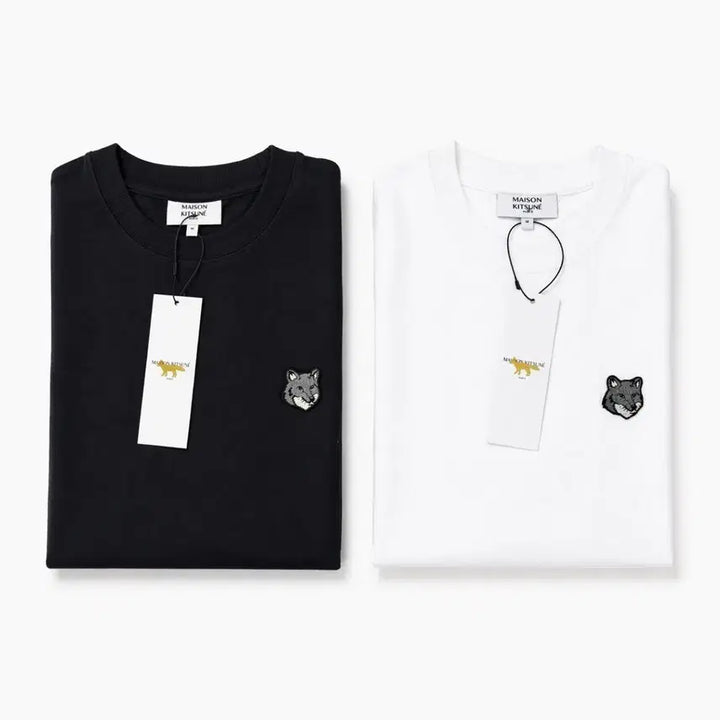 [BUNJANG] Maison Kitsune Fox Short Sleeve T-shirt / 메종키츠네 폭스 반팔 티셔츠 블랙/화이트