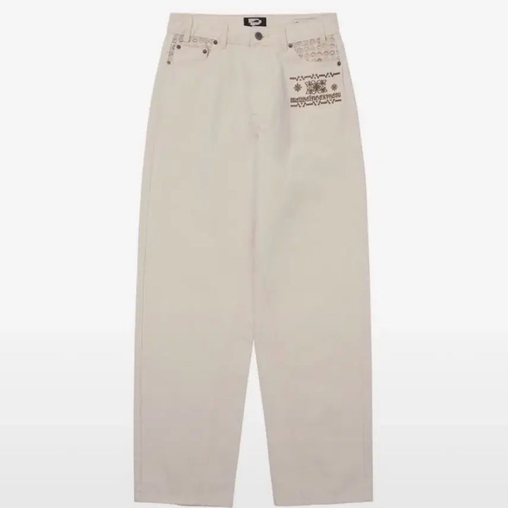 [BUNJANG] 웰빙익스프레스 Embroidered Patch Jeans White m / 웰빙익스프레스 Embroidered Patch Jeans White m