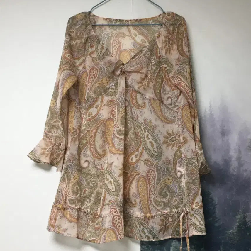 [BUNJANG] Oriental Paisley Blouse / 오리엔탈 블라우스