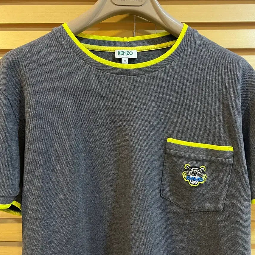 [BUNJANG] KENZO Charcoal Gray PK Round T-shirt / 겐죠 KENZO 남성 차콜그레이 라운드티셔츠 PK티셔츠