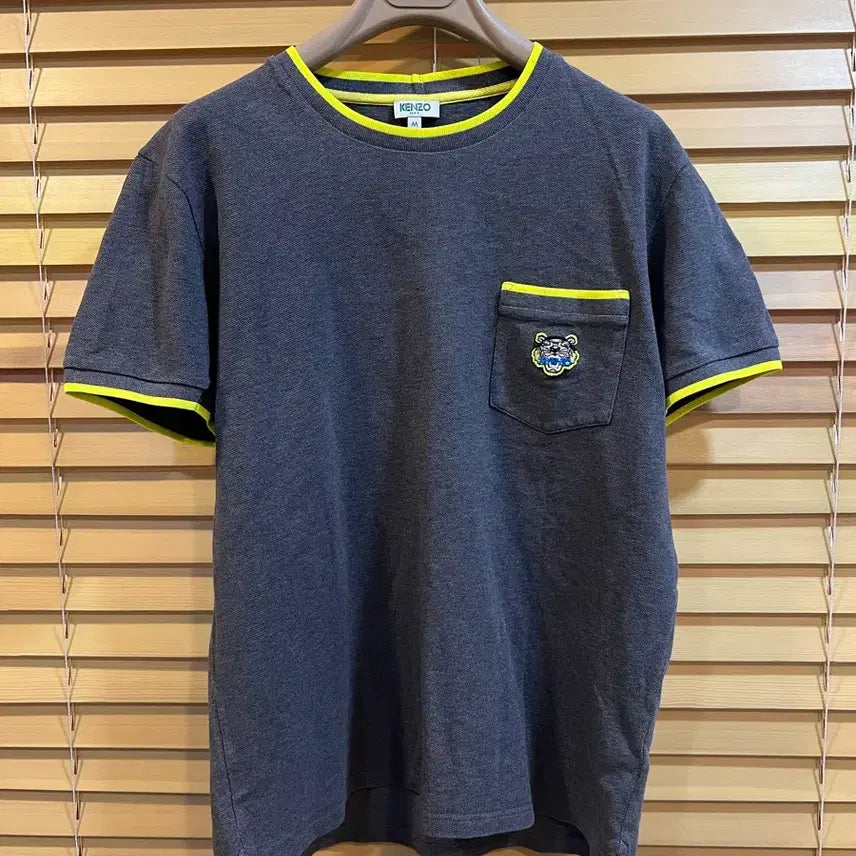 [BUNJANG] KENZO Charcoal Gray PK Round T-shirt / 겐죠 KENZO 남성 차콜그레이 라운드티셔츠 PK티셔츠