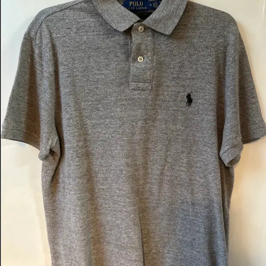 [BUNJANG] Polo Ralph Lauren Gray Short Sleeve Polo Shirt / 폴로 랄프로렌 반팔 카라티 그레이