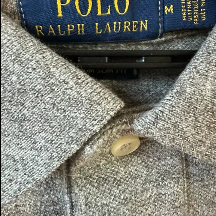 [BUNJANG] Polo Ralph Lauren Gray Short Sleeve Polo Shirt / 폴로 랄프로렌 반팔 카라티 그레이