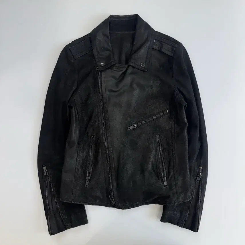 [BUNJANG] System Lambskin Leather Rider Jacket / System 시스템 램스킨 라이더 자켓