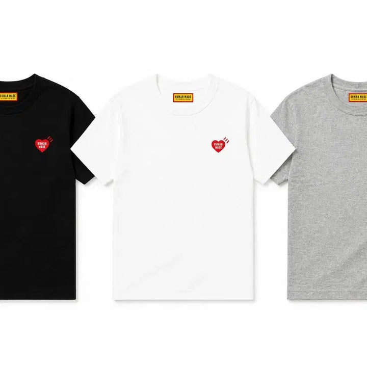 [BUNJANG] Human Made Heart Logo T-shirt / 휴먼메이드 하트 로고 반팔 티셔츠