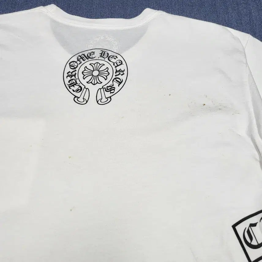 [BUNJANG] Chrome Hearts Scroll Logo T-shirt White (L) / 크롬하츠 사이드 티바 스크립트 로고 티셔츠 화이트 (L)
