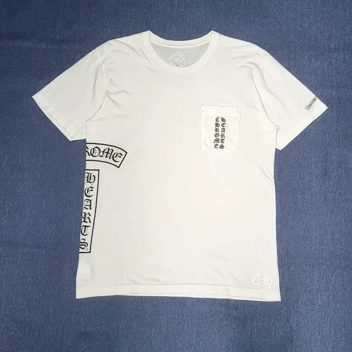 [BUNJANG] Chrome Hearts Scroll Logo T-shirt White (L) / 크롬하츠 사이드 티바 스크립트 로고 티셔츠 화이트 (L)