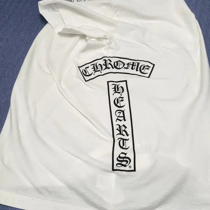 [BUNJANG] Chrome Hearts Scroll Logo T-shirt White (L) / 크롬하츠 사이드 티바 스크립트 로고 티셔츠 화이트 (L)